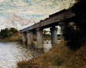 克劳德莫奈 - The Railway Bridge At Argenteuil